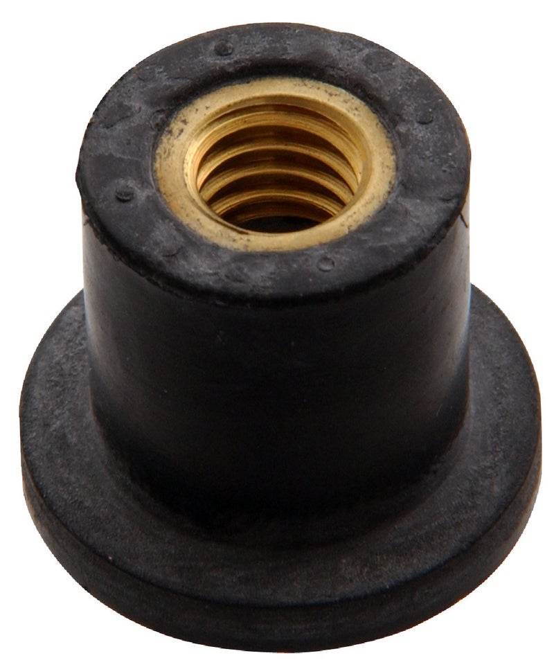 Hillman Expansion Nuts, (1/4"-20), Black Expansion Nuts, Rubber and Steel, 10 Pack